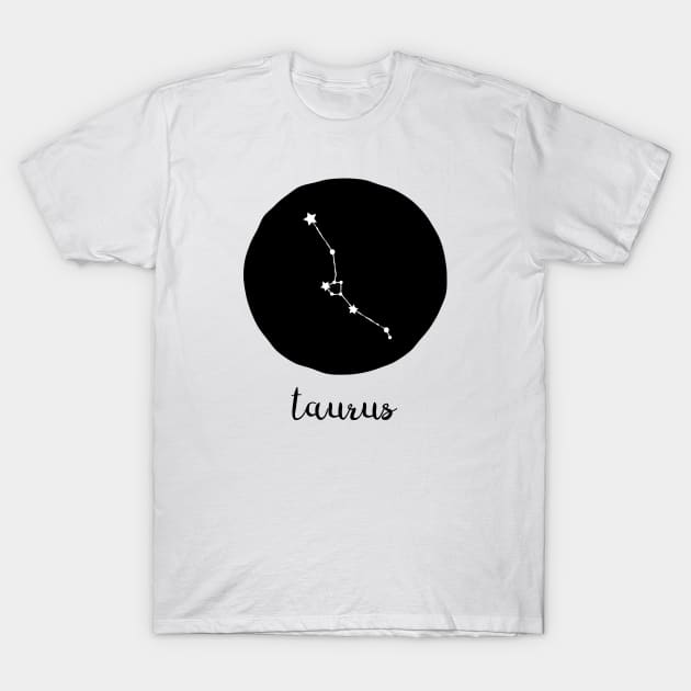 Taurus Zodiac Constellation Astrological Sign Celestial Art T-Shirt by tortagialla